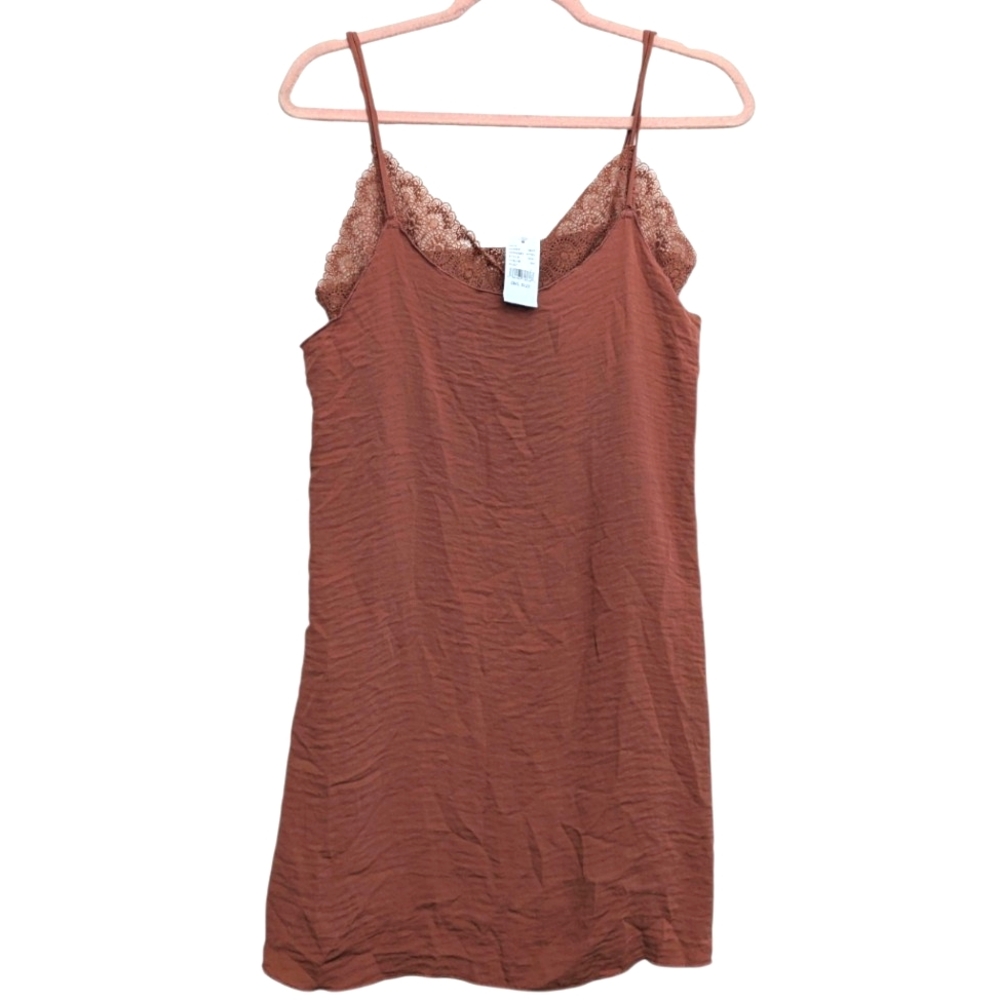 Kendall & Kylie Burnt Orange Rust Dress w/ Lace Bra Size Small NWT